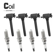 4pcs Ignition Coil and Spark Plug For Cherokee Jeep L4 2.4L 2014-2021