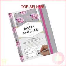 Biblia Reina Valera 1960 de apuntes gris y floreado , tela impresa | RVR 1960 No