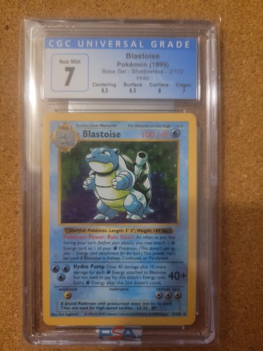 Blastoise (Shadowless) graded CGC 7 for sale on eBay