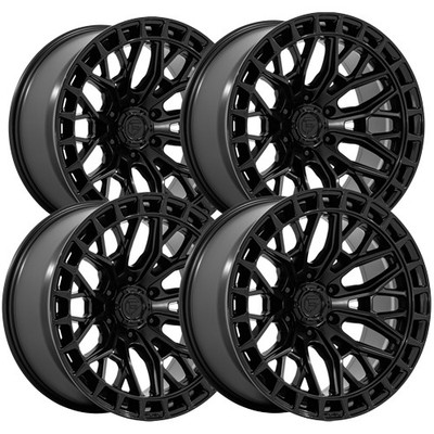 (Set of 4) Fuel FC869 Sigma 17x9 6x135 +1mm Double Black Wheels Rims 17'' Inch