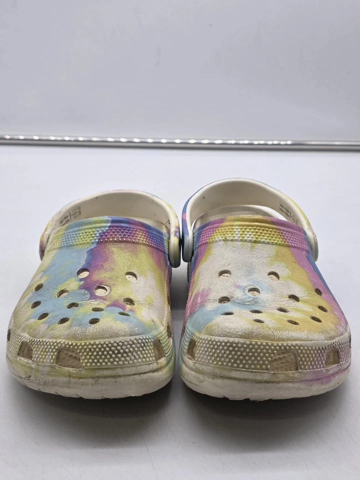 Crocs Zapatos Juveniles Talla 6 Multicolor Pastel Tie Dye Clásico Zueco Sin Cordones Informales Foto 2 de 4