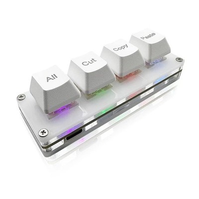 Mini 4-Key Select-All Cut Copy Paste Macro Pad Ctrl A X V Shortcut Handed Key...