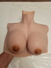 Dokier breastplate silicone filled C Cup unused with upgraded inside design.