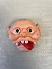 Vintage RUBBER FACE Tobar Flexiface Hand Finger Puppet Ugly Faces FUNNY NOS