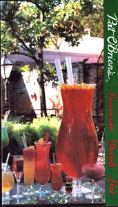 Pat O'Brien's Souvenir Drink List French Quarter Vintage Menu New Orleans 1999