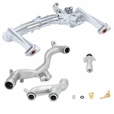 Upgraded Aluminum Coolant Water Pipe Kit For 14-19 Land Rover Range Rover 3.0 SC