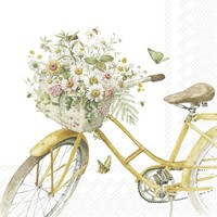 Ihr Flower Bike Lunch-Servietten Papierservietten Motivservietten Fahrrad 33X33