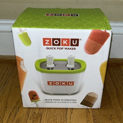 ZOKU Quick Pop Double Popsicle Maker Pops In 7-9 Minutes! NIB Gift