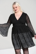 *FINAL SALE* Secret Gate Dress Hell Bunny XL 16 bell sleeve goth alt