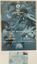 1999 CUP WINNERS CUP FINAL LAZIO v MALLORCA PROGRAMME + ORIGINAL TICKET