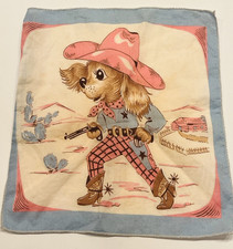 Dog Cowgirl Handkerchief Cute Small Hankie Hanky Cowboy Western Doggie Puppy 40