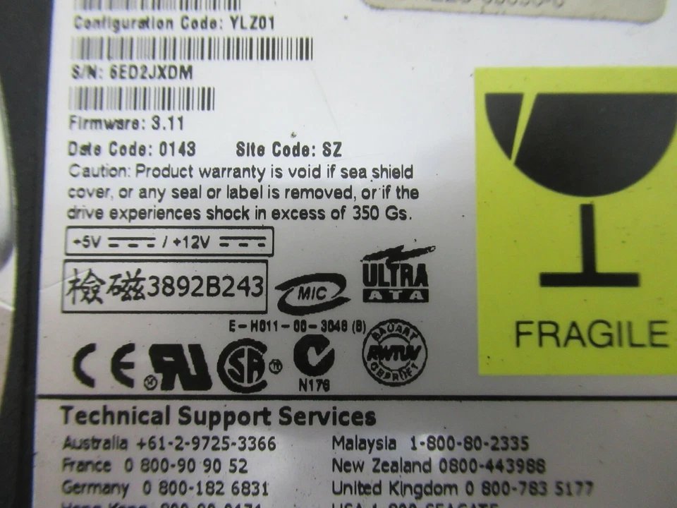 Seagate ST320413A GB20  Conf. Level 2DFBAC Conf. Code YLZ01 aus Phoenix OPC3715 - Bild 4 von 4