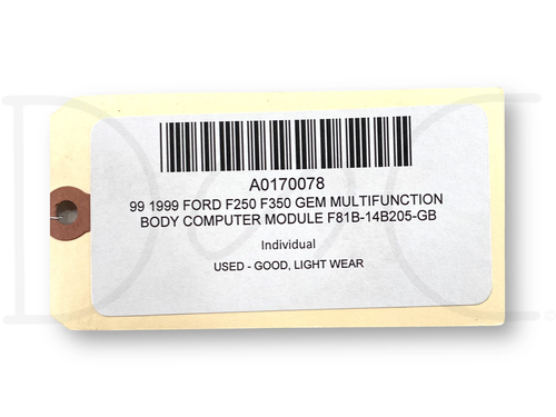 99 1999 Ford F250 F350 GEM Multifunction Body Computer Module F81B-14B205-Gb - Picture 9 of 9