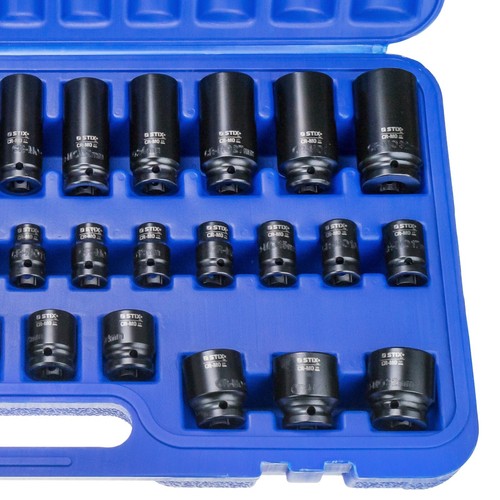 Juego de llaves de vaso de 35 piezas 1/2" CR-MO tuercas largas y cortas 8-32 ... - Imagen 11 de 12