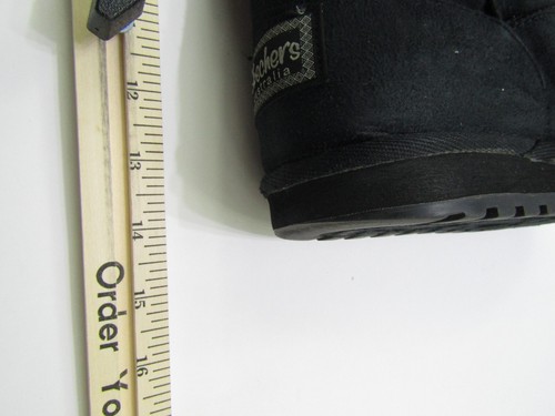 Skechers Austrailia Stiefel Damen 10 schwarz Kunstfell gefüttert Schlupf Slipper Winter - Bild 13 von 13