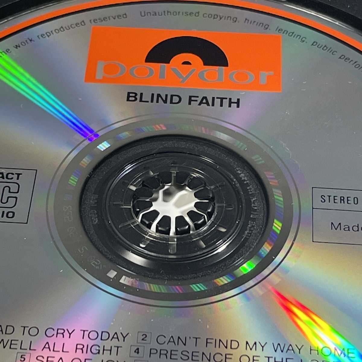 廃盤CD! FAITH OF BLIND ／ PEEP Blind Faith Original Cover 1969 CD Vintage, Polydor Records