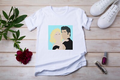 Grease Damen T-Shirt Top Tee Geschenk Filmklassiker Travolta Film Danny Sandy