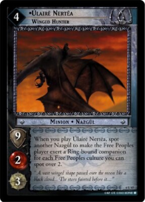 LOTR TCG EOF Ents of Fangorn ULAIRE NERTEA WINGED HUNTER 6U87 Foil  M/GEM MINT