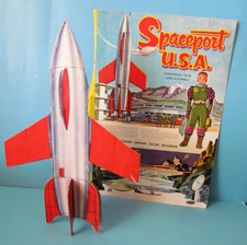 SPACEPORT U.S.A. USA space punch out comic book 1953 Whitman used