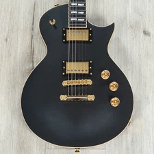 ESP USA Eclipse Guitar, Gold Hardware, EMG 57 / 66 Set, Sapphire Black Metallic