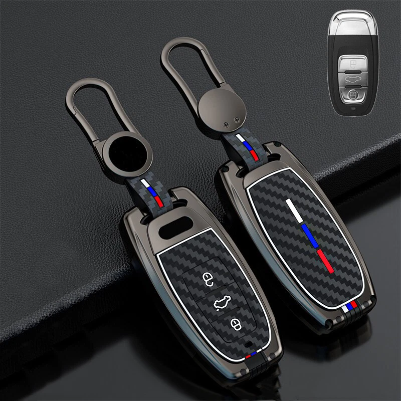 Zinc Alloy Silicone Car Key Fob Case Cover For Audi A3 A4 A5 A6 A7 A8 Q3 Q5 Q7 Foto 4 de 4