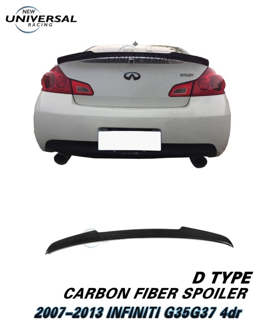 Carbon Fiber Trunk Spoiler For 20072013 INFINITI G25 G35 G37 Q40 Sedan