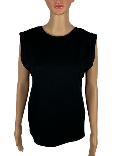 Helmut Lang Womens P Top Tank 100% Wool Black Sleeveless Casual d08hw509 EUC - Picture 2 of 9