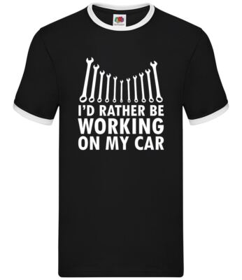 Ich würde lieber an meinem Auto arbeiten - Herren Klingel - Mechaniker Motor Garage Geschenk