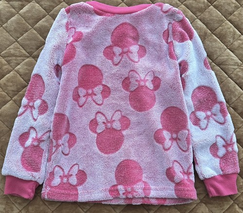 Disney Minnie Mouse Girls Pink Fleece 2 Piece Set Size XS (4/5) - Picture 4 of 7