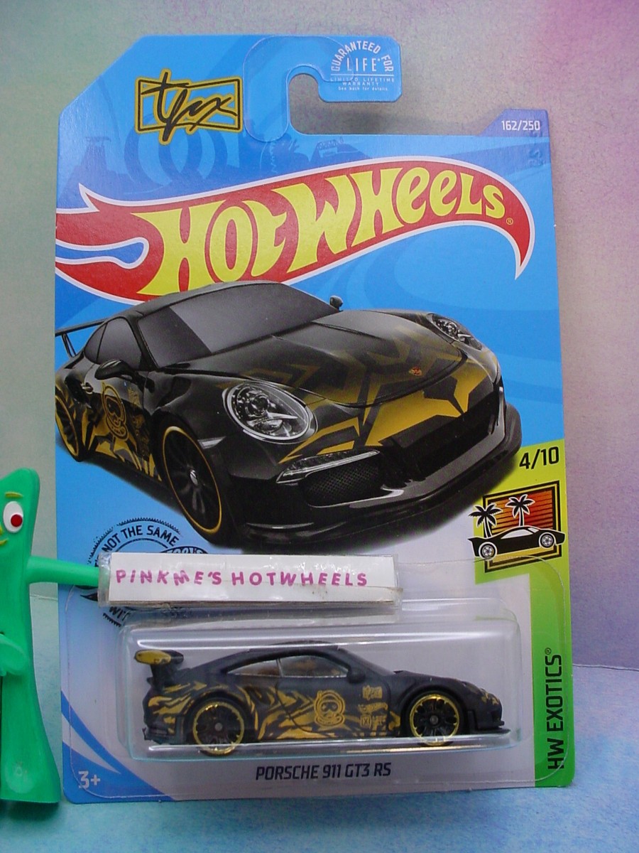 2020 Hot Wheels Tanner Fox PORSCHE 911 GT3 RS #162✰ black;gold