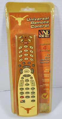 Texas Longhorn One for All Universal Remote-Control TV, DVD, & VCR NIP
