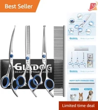 High-Quality 5-in-1 Pet Grooming Kit with Safety Scissors for Effective Trimming