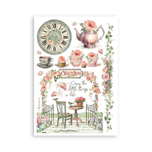 Stamperia - HOUSE OF ROSES - A5 ADHESIVE WASHI PAD - 14.8cm x 21cm - Picture 3 of 10
