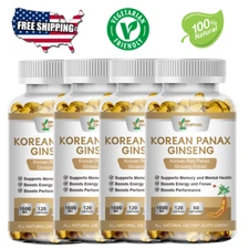 Korean Panax Ginseng Extract 1600 mg per capsule I 120/240/480 vegan caps I New