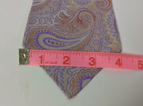 Purple And Silver Paisley Design Neck Tie * Beautiful Classy Piece - Picture 5 of 6