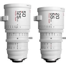 DZOFILM Pictor 20-55mm  50-125mm T2.8 Super35 Bundle, PL  EF Mount, White