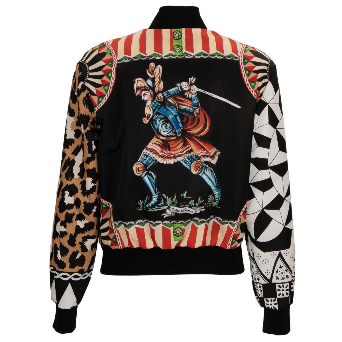 DOLCE & GABBANA Carretto Majolica Leopard Puffer Bomber DOLCE & GABBANA Carretto Majolica Leopard Puffer Bomber