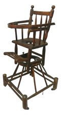 Vintage Original 1950S High Chair And Walker For Children