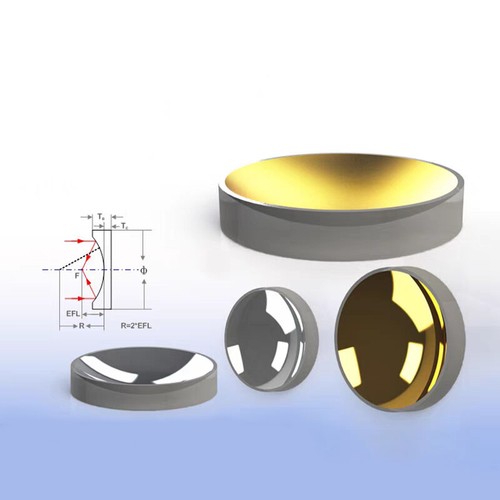 D50mm Plano Concave Spherical Mirror Protective Silver Coated K9 Glass Reflector - Picture 2 of 3