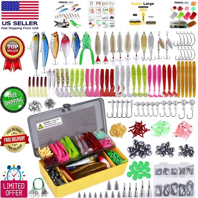 Portable 302-Piece Fishing Lures Set - Perfect Gift for Anglers & Fishing Lovers