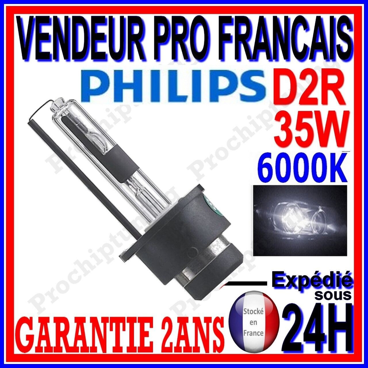 Ampoule xénon D2R Philips 85126 résout le manque d'éclairage de nuit