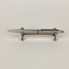 INOXCROM 55 Vintage Kugelschreiber gebürsteter Stahl Made in Spain #5936