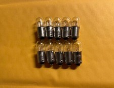  10 BAYONET 44 INCANDESCENT LAMPS/6.3v .25A/BULBS BA9s/Marantz 18, 26, 22, 500