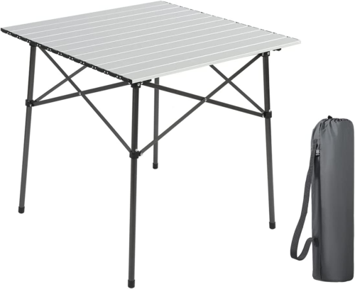 Campingtisch, Zusammenklappbar, Aus Aluminium, Quadratischer Tisch, Für 4 Person - Bild 1 von 12