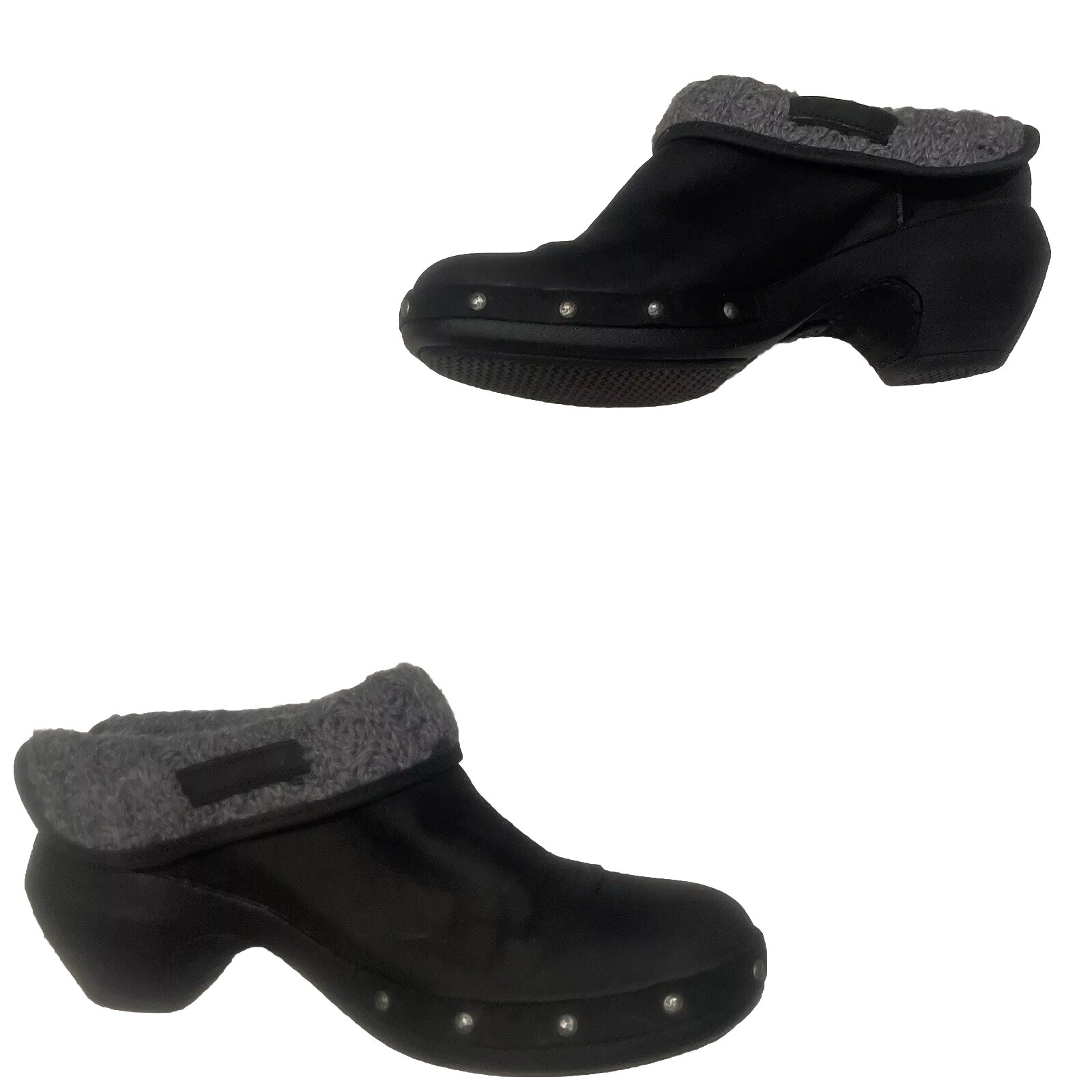 Merrell Mules in maglia di lusso in pelle con borchie nabuk colore nero taglia 6