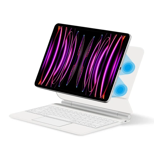 For iPad Pro M4/Air M2 2024 Stand Leather Magic Removable Backlit Keyboard Case - Picture 38 of 44