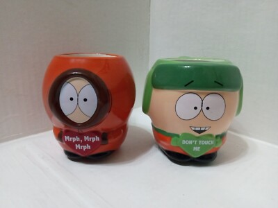 South Park Kyle & Kenny Valentines Mugs Don't Touch Me, Mrph, Mrph, Mrph 13.5oz