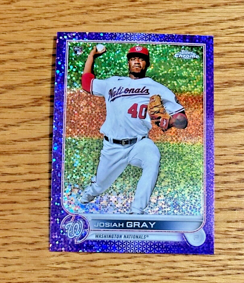 JOSIAH GRAY 2022 Topps Chrome #160 Rookie RC Purple Speckle Refractor /299