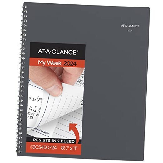 2024 Weekly & Monthly Planner, DayMinder, 8-1/2
