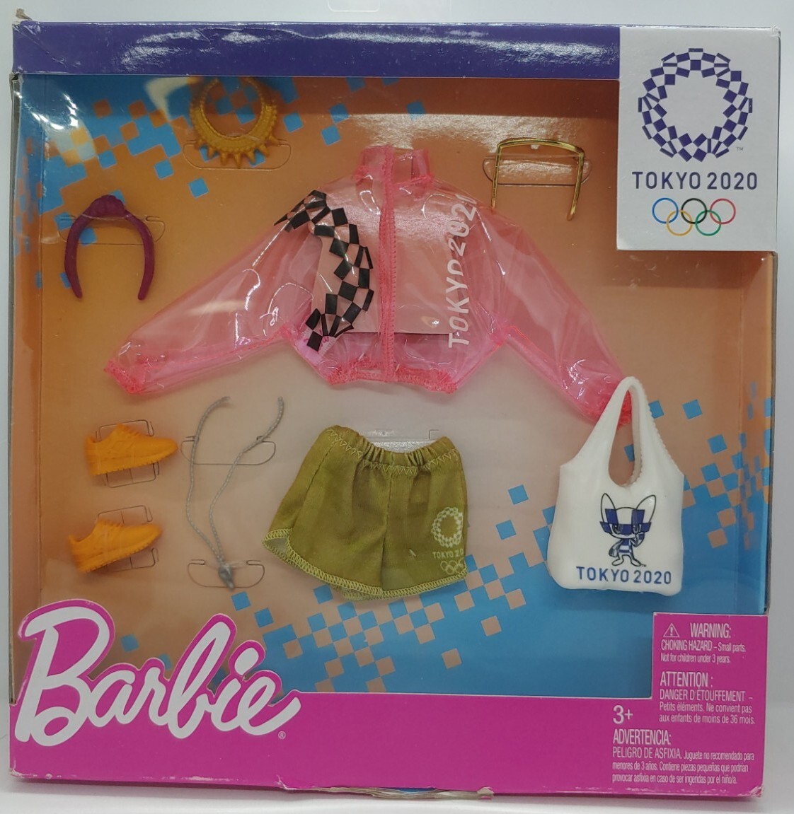Mattel Barbie Tokio 2020 Juegos Olímpicos Moda Paquete Chaqueta Traje Informal GJG34